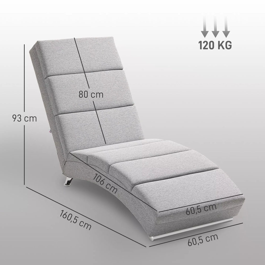 Matmenų schema: chaiselongue fotelis 160,5 cm ilgas, 80 cm plotis, 93 cm aukštas, iki 120 kg
