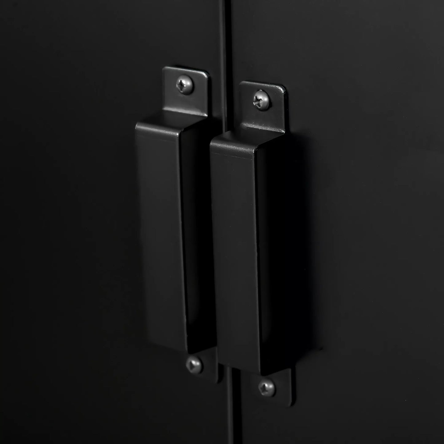 Dokumentų spinta Metalo spinta Universali spinta su magnetinėmis žaliuzių tipo dvigubomis durimis Reguliuojama lentyna Biuro spinta Sandėliavimo spinta darbo kambariui svetainei 75 x 33 x 110 cm Juoda