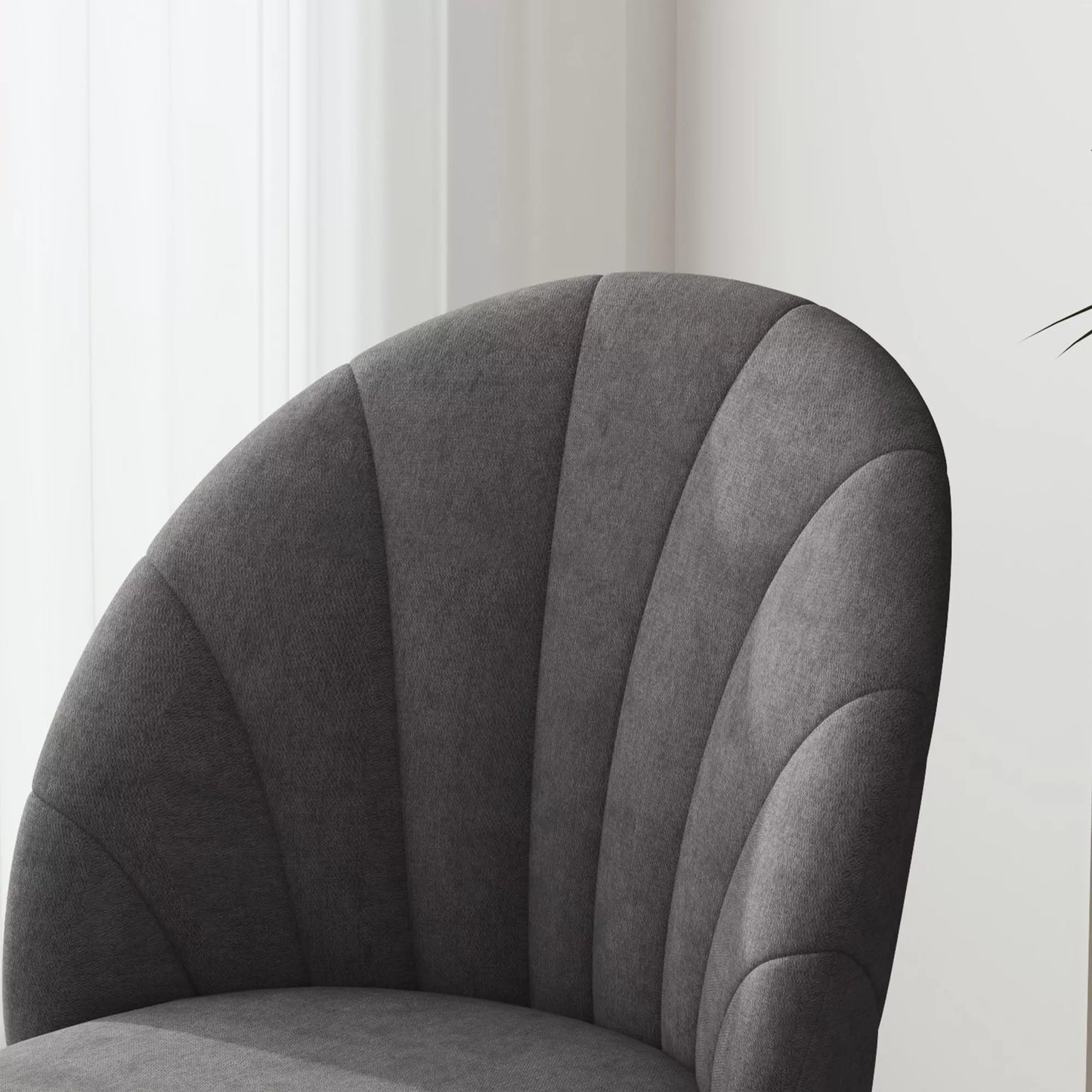 4 vnt. komplektas Valgomojo kėdės, virtuvės kėdės su aksomo išvaizda, plieninės kojos, be atramų rankoms, pilkos spalvos