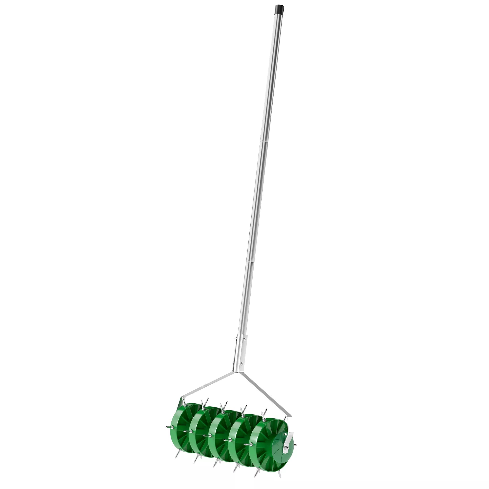 Rankinis vejos aeratorius vidaXL 45 cm pločio, žalias