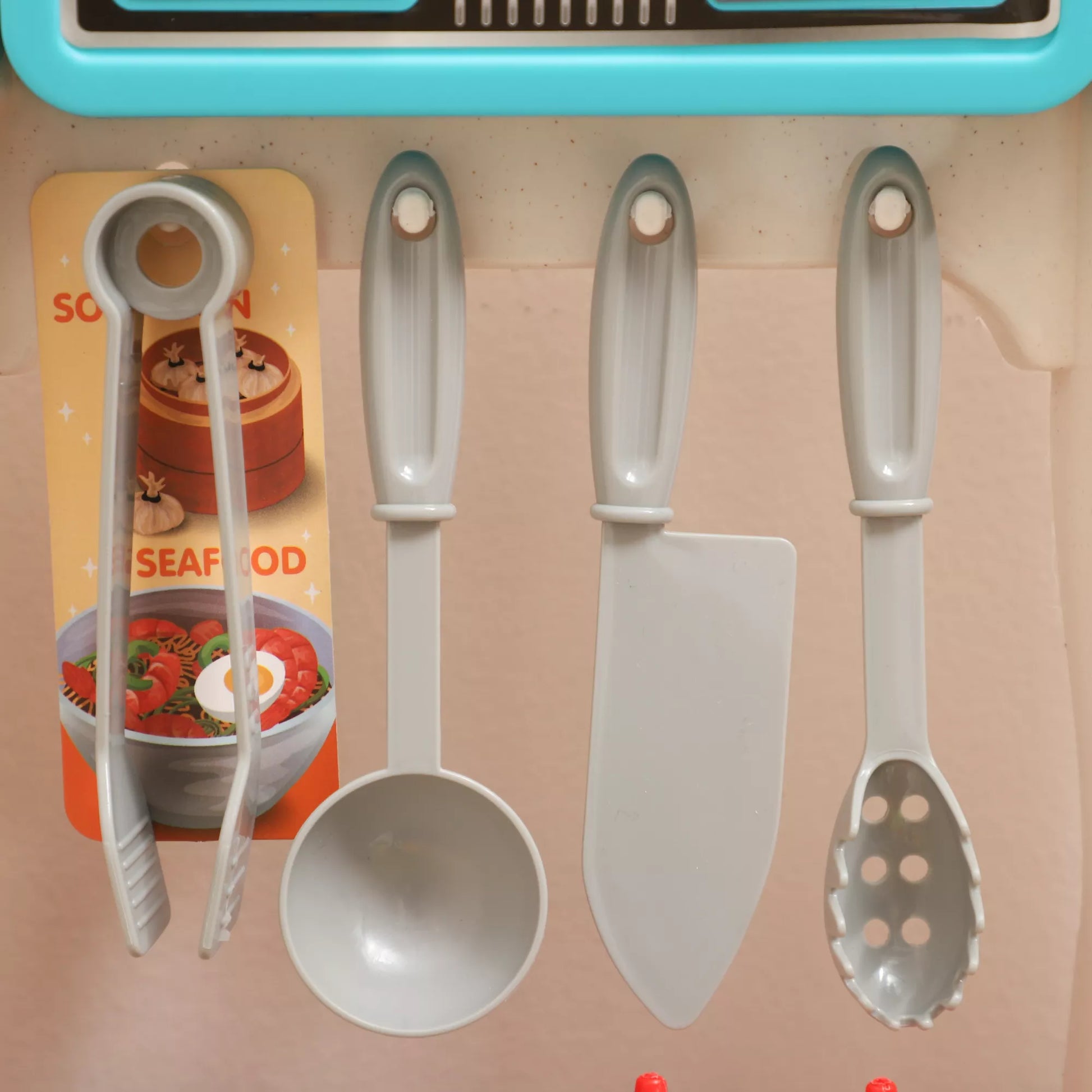 92 dalių virtuvės rinkinys vaikams, vandens čiaupas, plastikas, 3–6 metai, žalias