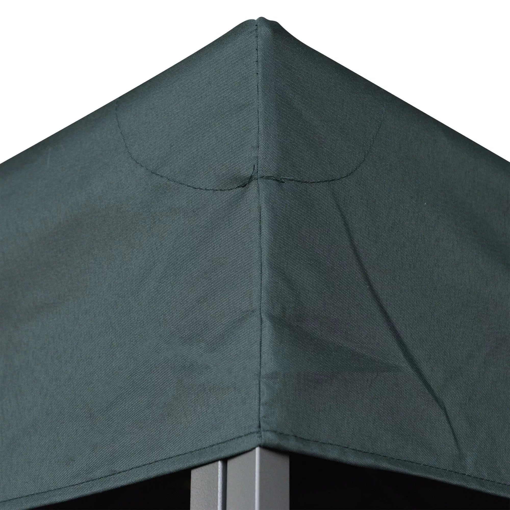 Pavilion 3 x 3 m atsarginis stogas, vandeniui atsparus paviljono stogas su dvigubu stogu, drenažo angomis, atsarginis dangtis Atsarginės dalys sodo paviljonui Sodo palapinė Anglies pilkos spalvos