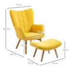 Krėslo ir pakojos schema su matmenimis 101, 80, 72 ir 65 cm