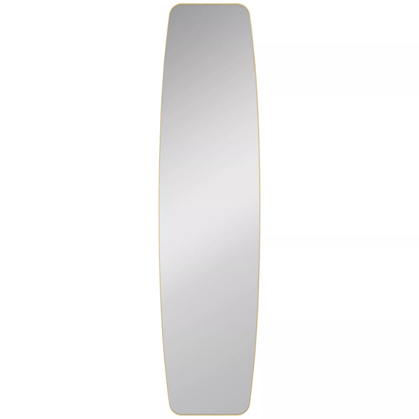 Pakabinamas veidrodis svetainei ir prieškambariui, veidrodis su metaliniu rėmu, 160x40x3 cm, auksinė