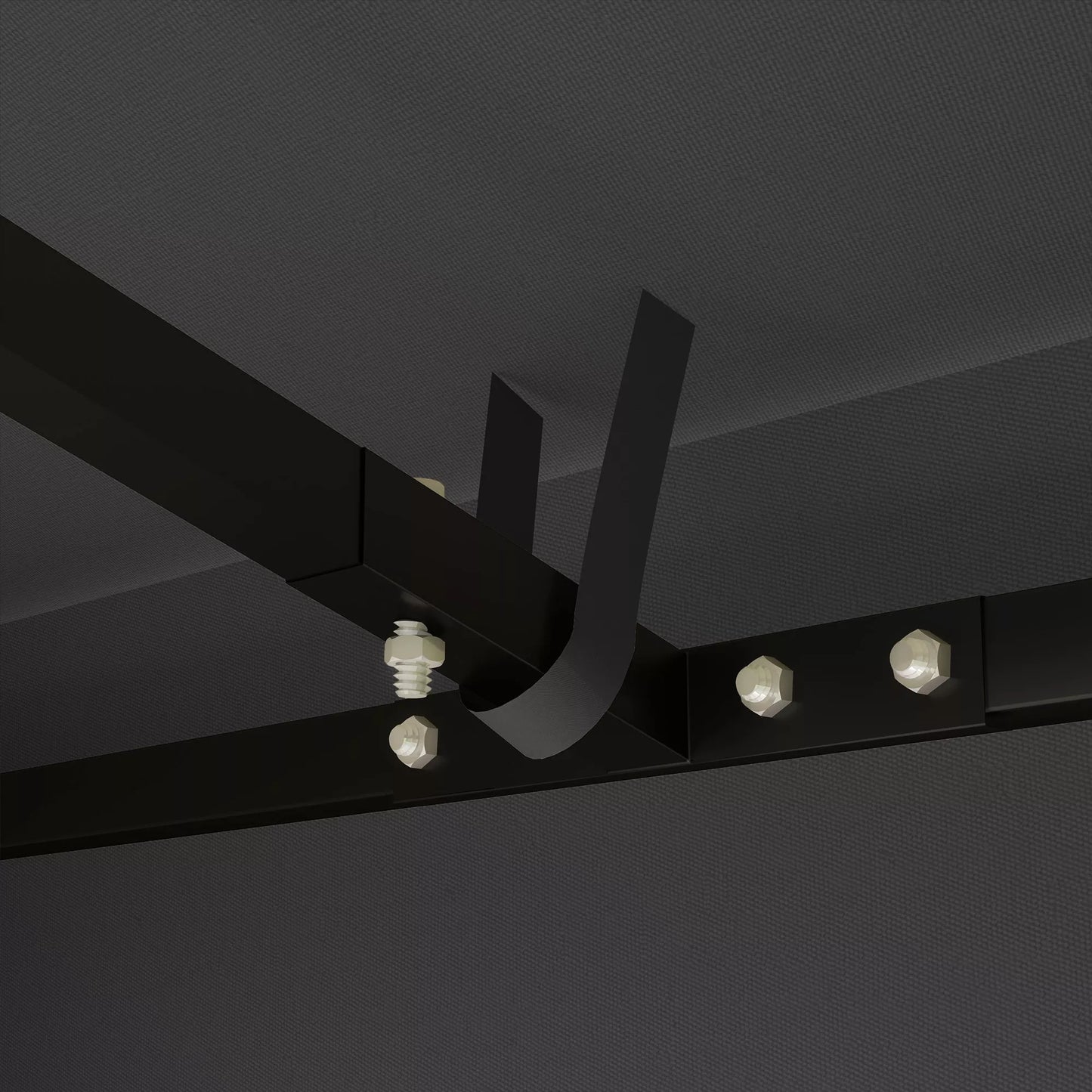 3 x 3 m atsarginė palapinė pavėsinei, palapinė sodo pavėsinei, su vandens nutekėjimo angomis, UPF30+, tamsiai pilka