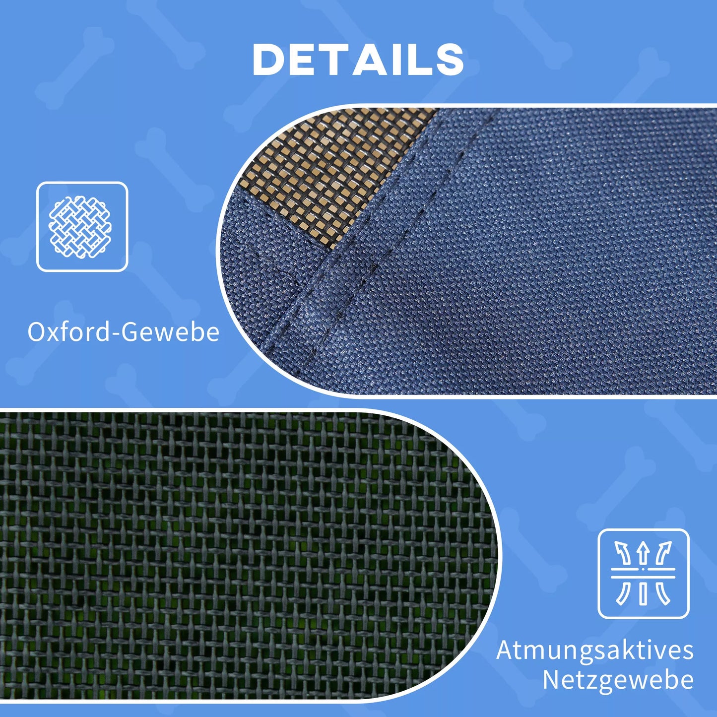 Augintinio lova su baldakimu, šunų lova, sulankstoma, atspari oro sąlygoms, mėlyna