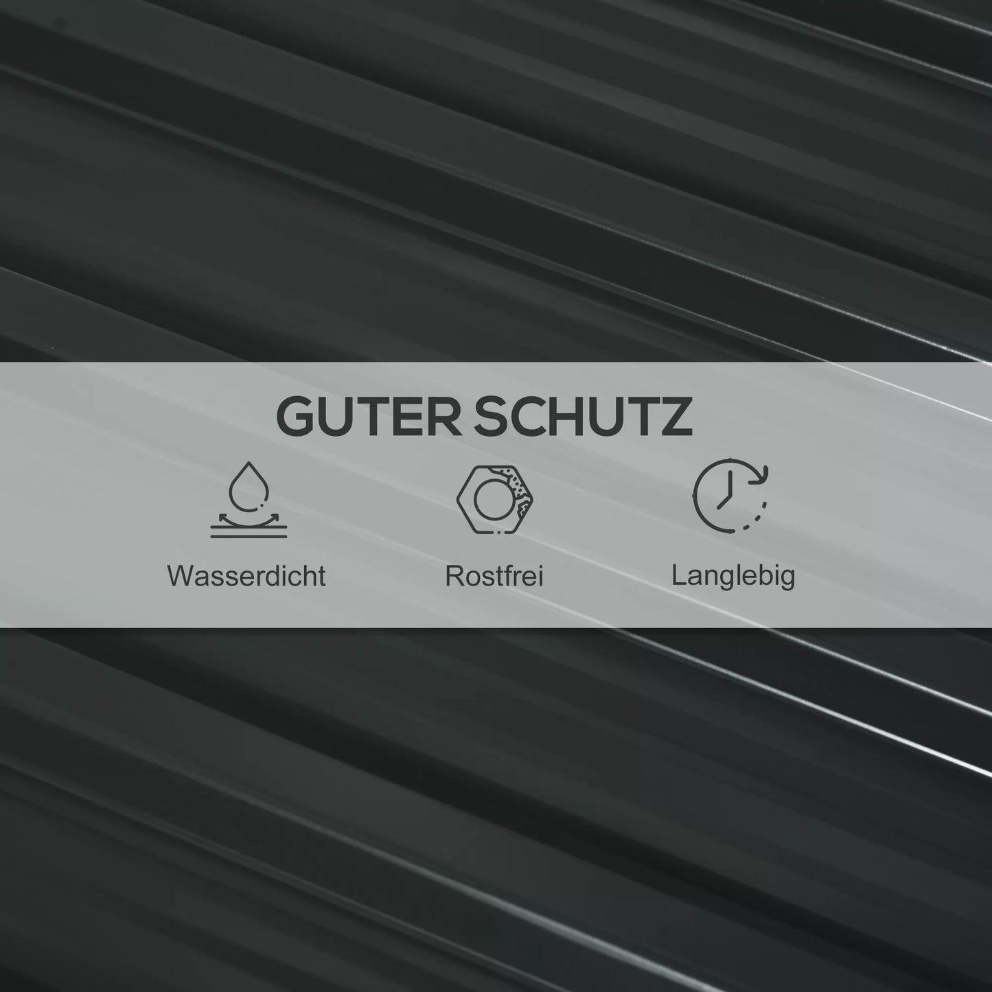 12 vnt. trapecinės skardos 129x45cm 7m² cinkuotos stogo dangos 0,25 mm atsparios oro sąlygoms, tamsiai pilkos spalvos profiliuotos skardos