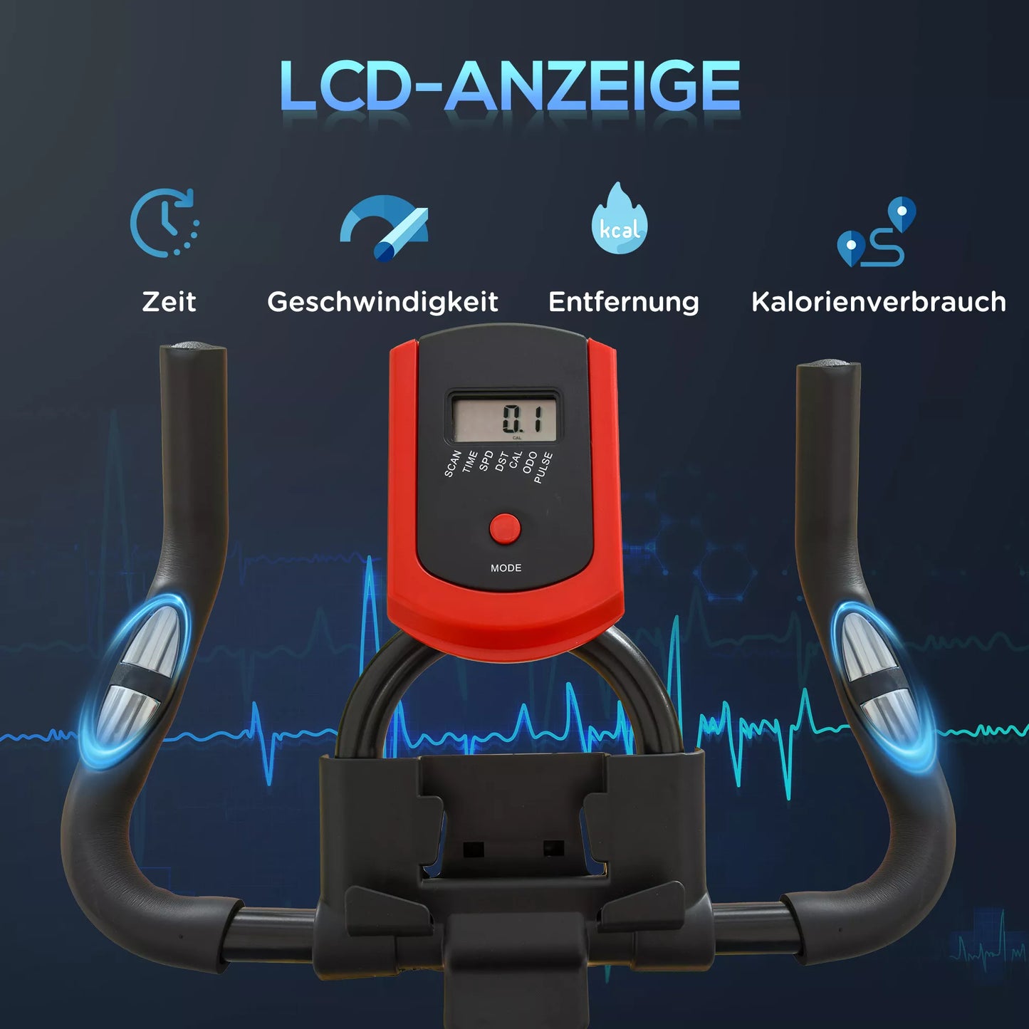 Patalpų dviračių treniruoklis namų sporto salei, fitneso dviratis 85 x 46 x 114 cm