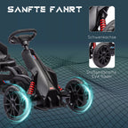 Kartingas su informacine grafika apie ašį ir EVA ratus