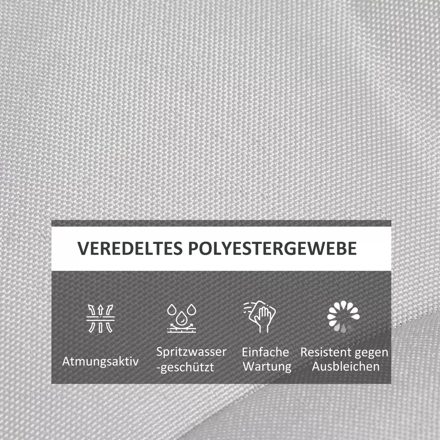 Sodo kėdės užvalkalas, sėdynės pagalvėlė, su dygsniavimu, 40 x 40 x 4 cm, šviesiai pilkas