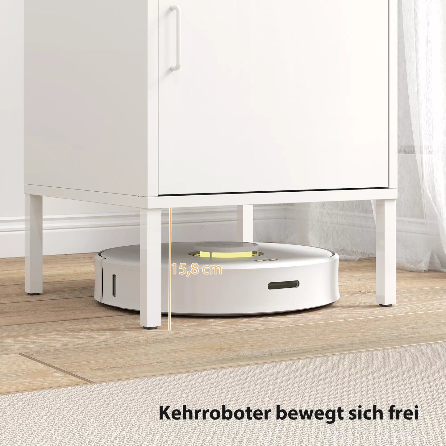 Plieninis naktinis staliukas, pagalbinis staliukas įvairiems tikslams, reguliuojama lentyna, miegamajam, svetainei, baltas