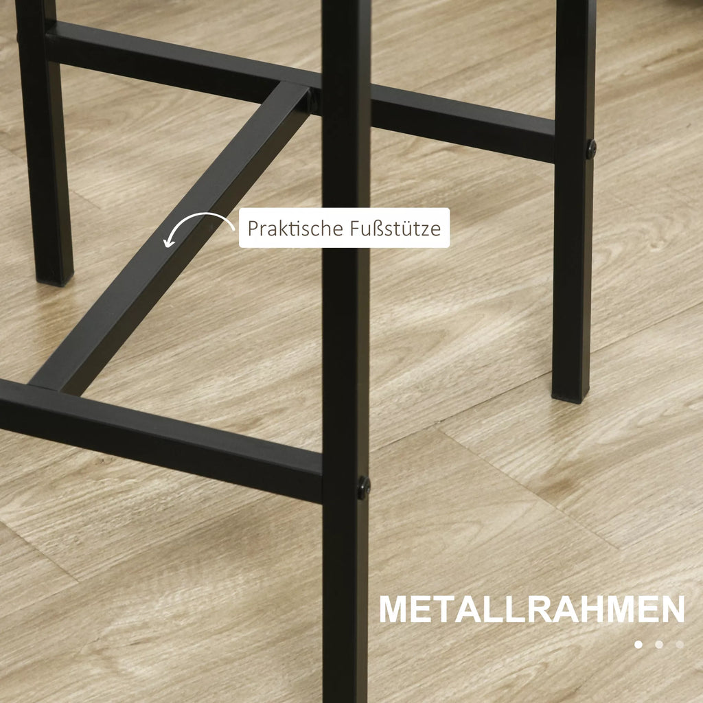 Baro komplektas su 2 kėdėmis, rudas