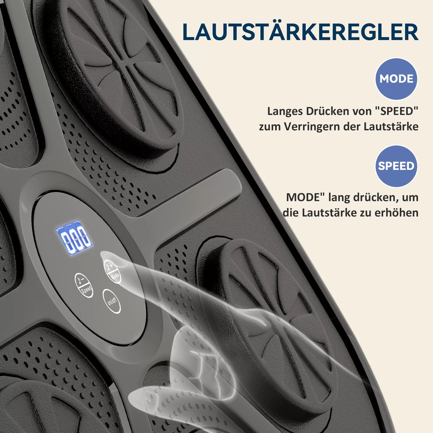 Muzikinė bokso mašina, Ritminis bokso prietaisas, 9 režimai, Bluetooth, LED šviesos, su bokso pirštinėmis, Juoda