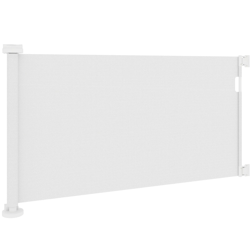 Ištraukiami laiptų ir durų varteliai augintiniams, 0-136 cm, 87 cm aukščio, 142 x 10 x 87 cm, balti