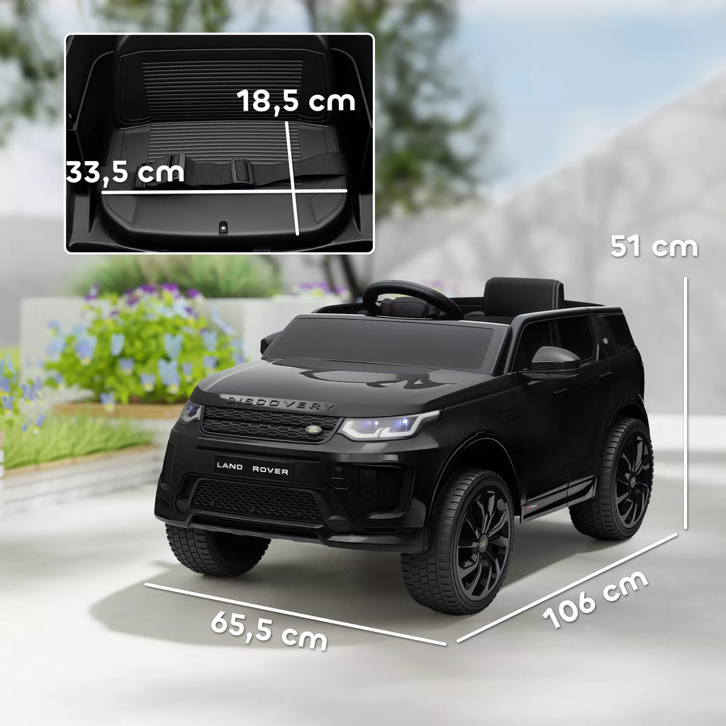 Elektrinis automobilis vaikams, 12V transporto priemonė vaikams su nuotolinio valdymo pultu, LED žibintais, muzika ir garsiniu signalu (garia), skirta 3-6 metų vaikams, juodos spalvos