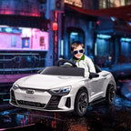 Vaikiškas elektromobilis Audi RS e-tron GT, baltas, 3-5 metų vaikams, iki 25 kg