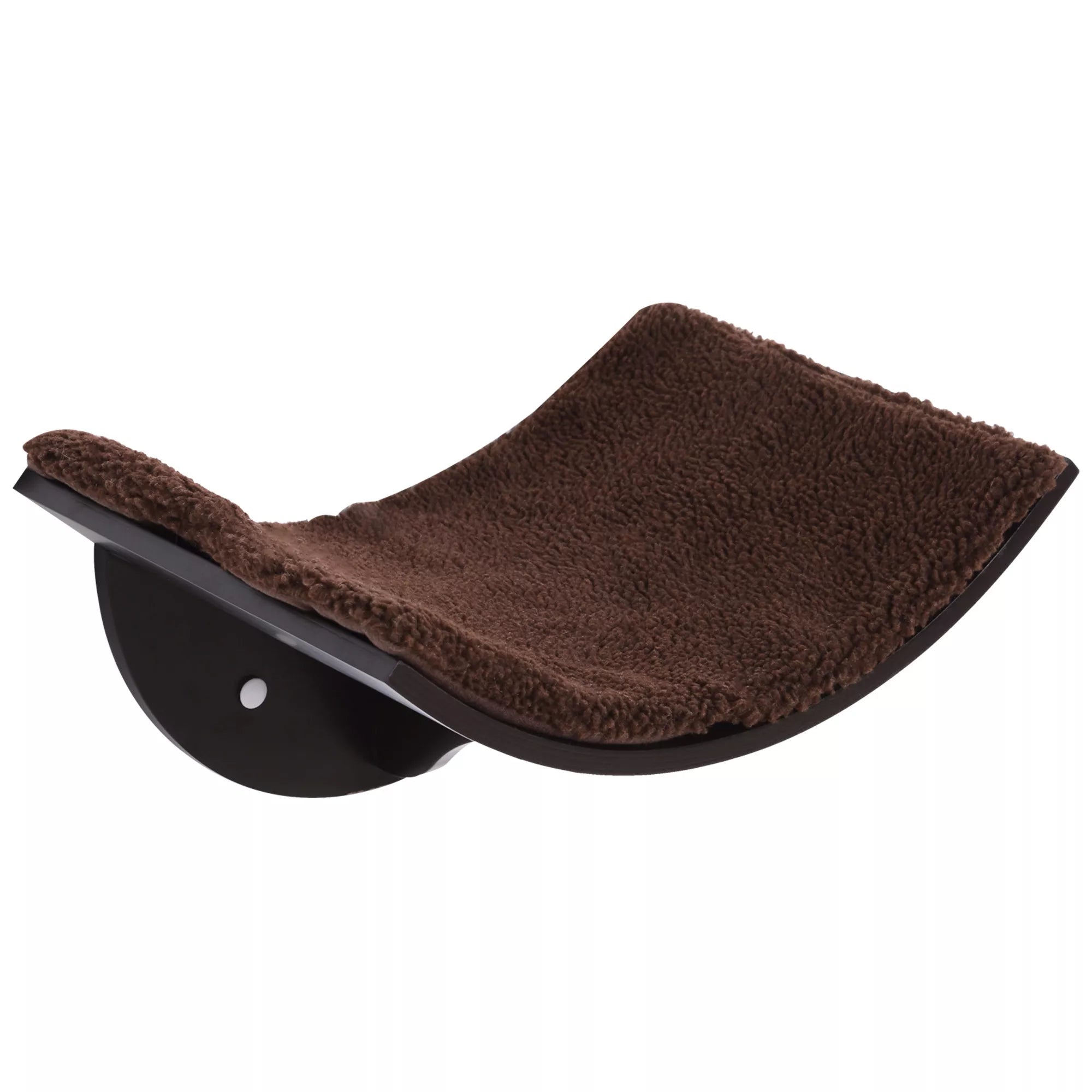 Katės gultas Katės sieninis gultas Katės lovelė Katės lentynos Sieninis montavimas Pliušinis užklotas Ruda 41 x 28 x 21 cm