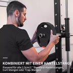 4 vnt. svorio plokščių rinkinys treniruotėms, sporto salėms, namų treniruotėms, jėgos treniruotėms, 2 x 5 kg ir 2 x 2,5 kg, juodos spalvos