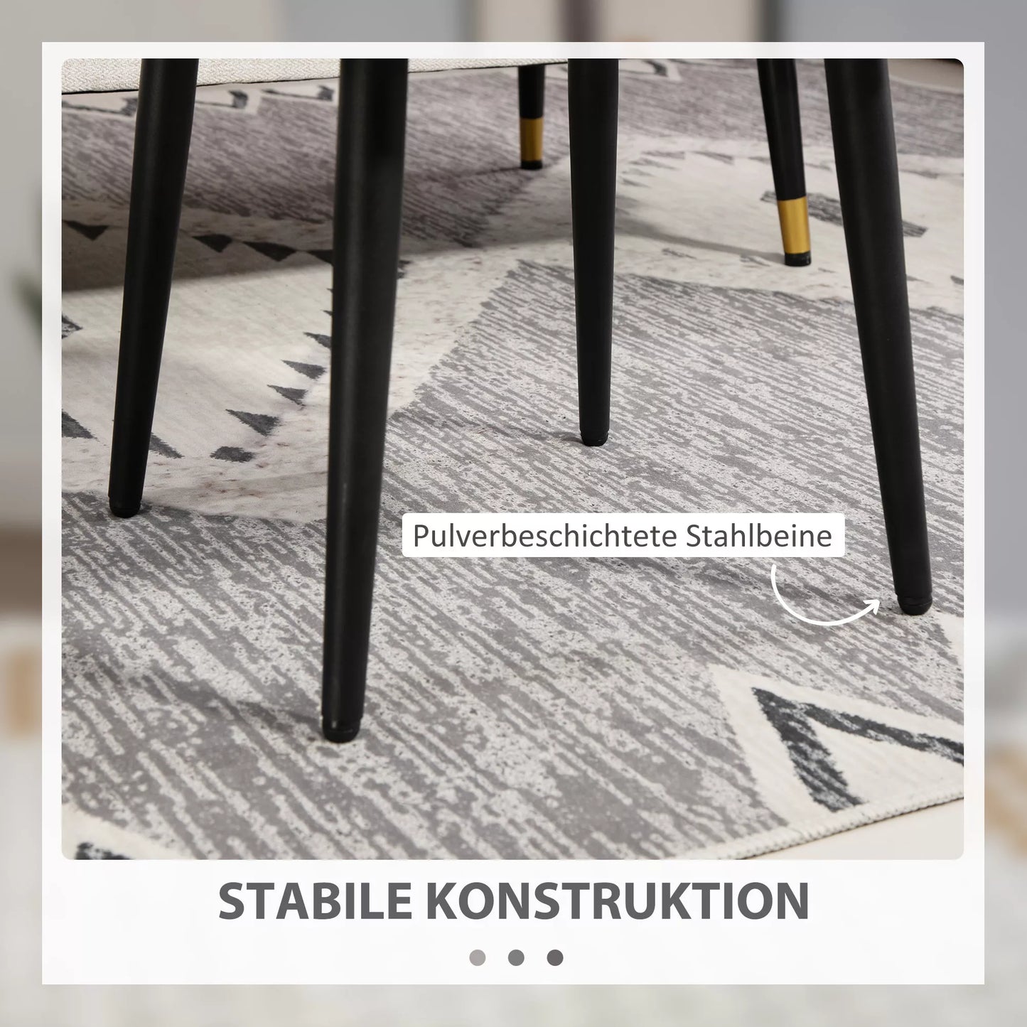 Pufas, atrama kojoms, minkšta sėdynė, kašmyro išvaizda, plieninės kojos, 42 x 42 x 44 cm, šviesiai pilka