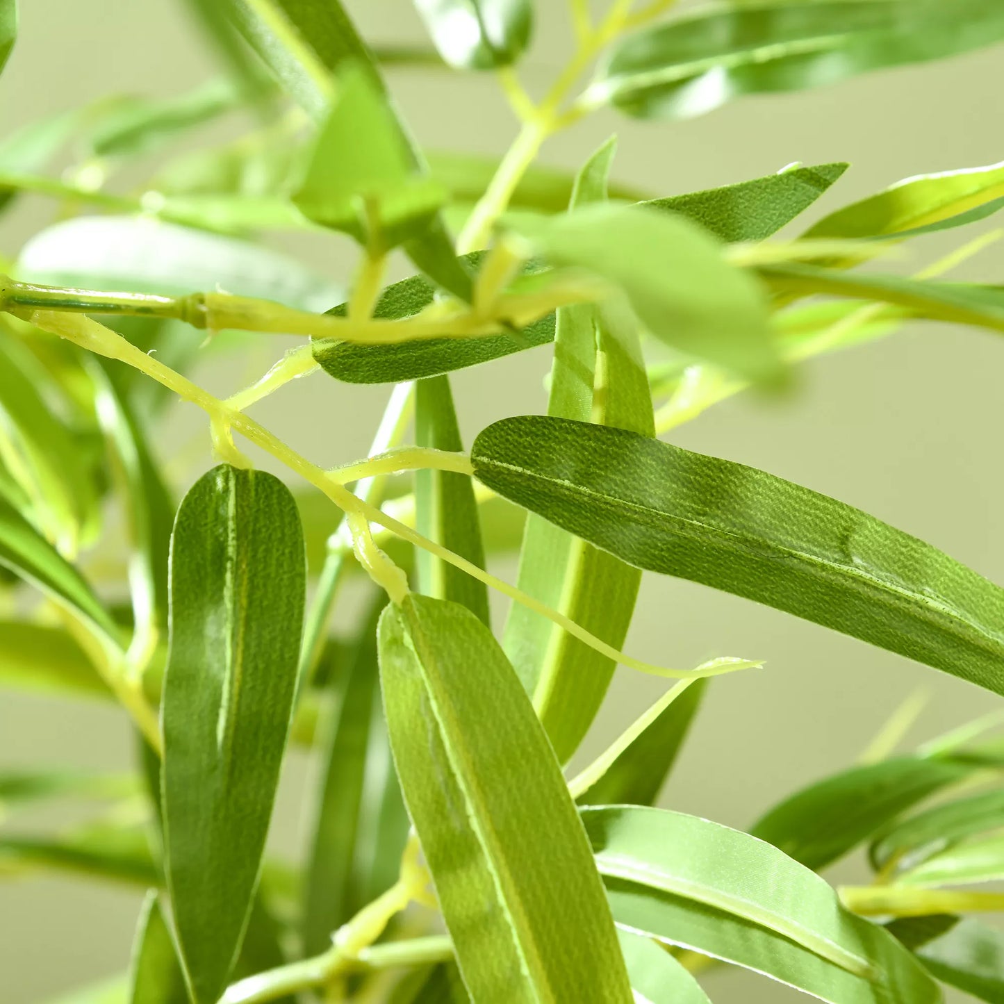 Dirbtinis augalas, bambukas, 3 stiebai, 830 lapų, lengvai prižiūrimas, 180 cm, cementinis vazonas