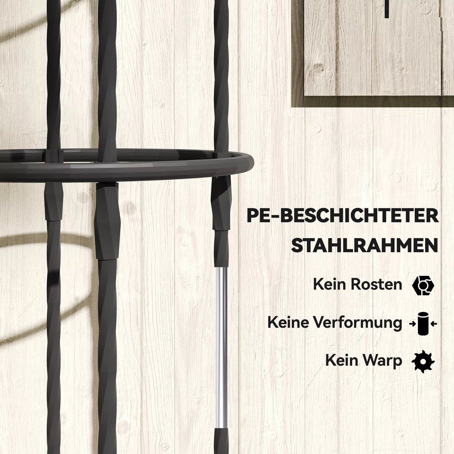 Sodo atrama 2 vnt. rinkinys 174 cm Obelisk atrama iš plieno Nuimama augalų atrama vijoklinėms gėlėms Rožė