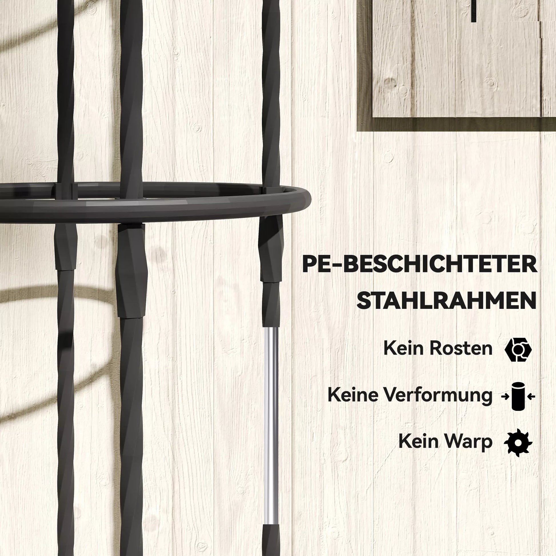 Sodo atrama 2 vnt. rinkinys 174 cm Obelisk atrama iš plieno Nuimama augalų atrama vijoklinėms gėlėms Rožė