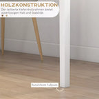 HOMCOM Virtuvės ir valgomojo stalas, kvadratinis, modernaus dizaino, 75 cm x 75 cm x 76 cm, baltas