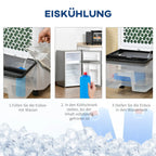 10L 4 in 1 mobilus oro kondicionierius su oro drėkinimu, vandens aušinimu, oro aušintuvu, 8 val. laikmačiu, nuotolinio valdymo pultu, naudojimo plotas 20 m², 60 W, ABS, balta + juoda, 38,2 x 31,6 x 76 cm
