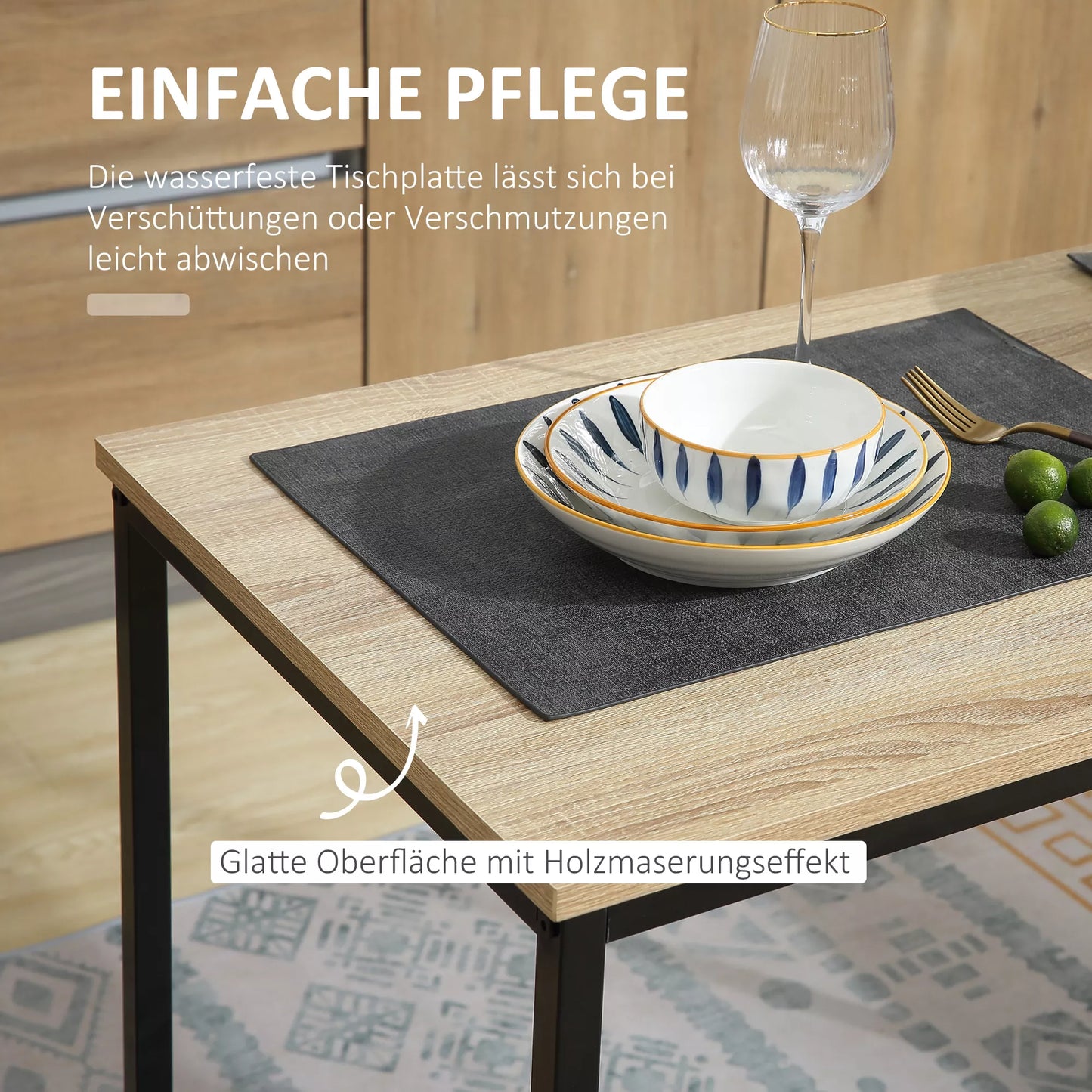 Valgomojo stalo komplektas su 2 kėdėmis, kompaktiškas stalo ir kėdžių rinkinys valgomajam, svetainei, virtuvei, su metaliniu rėmu