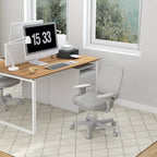 Biuro kėdė, Ergonomiška rašomojo stalo kėdė su sukimosi funkcija, Reguliuojamas aukštis 55 x 48 x 82,5-94,5 cm Pilka