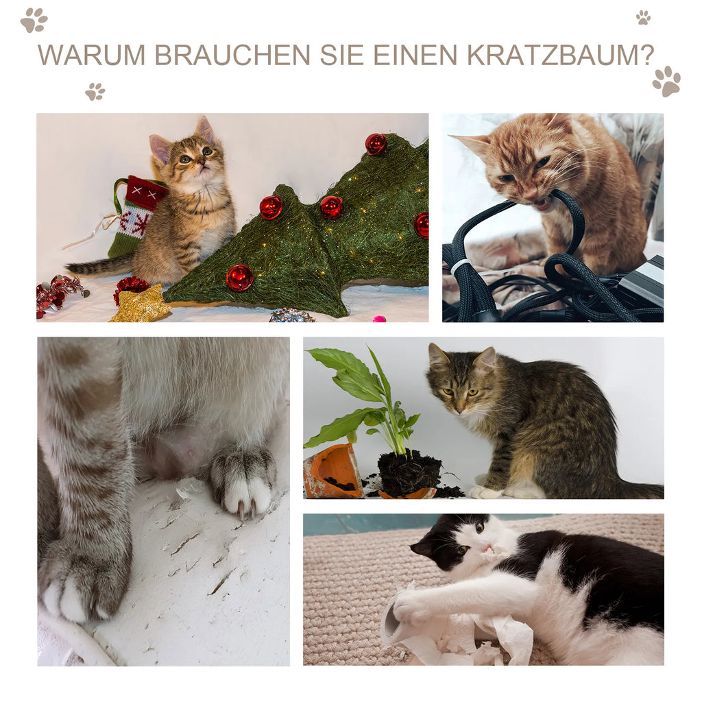 Katės urvas su nagų galandimo lenta Katės lovelė Nagų galandimo namelis Katės namelis Katės butas Sizalis Pilkas 48,5 x 30 x 30 cm