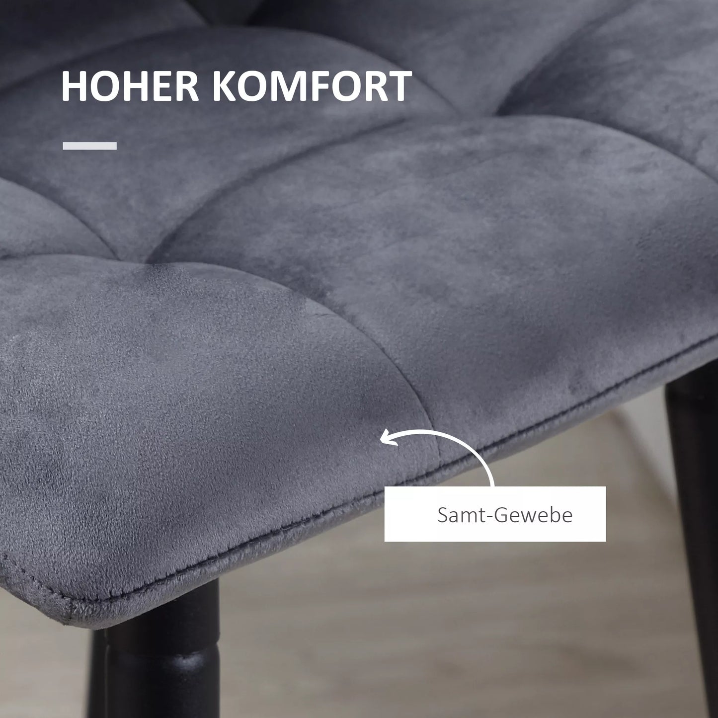 2 vnt. Baro kėdžių rinkinys su atrama kojoms, retro dizaino, 42 cm x 47 cm x 105 cm, Pilka