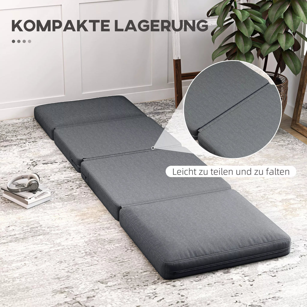 Sofa-lova ant grindų transformuojama, 268 cm, tamsiai pilka
