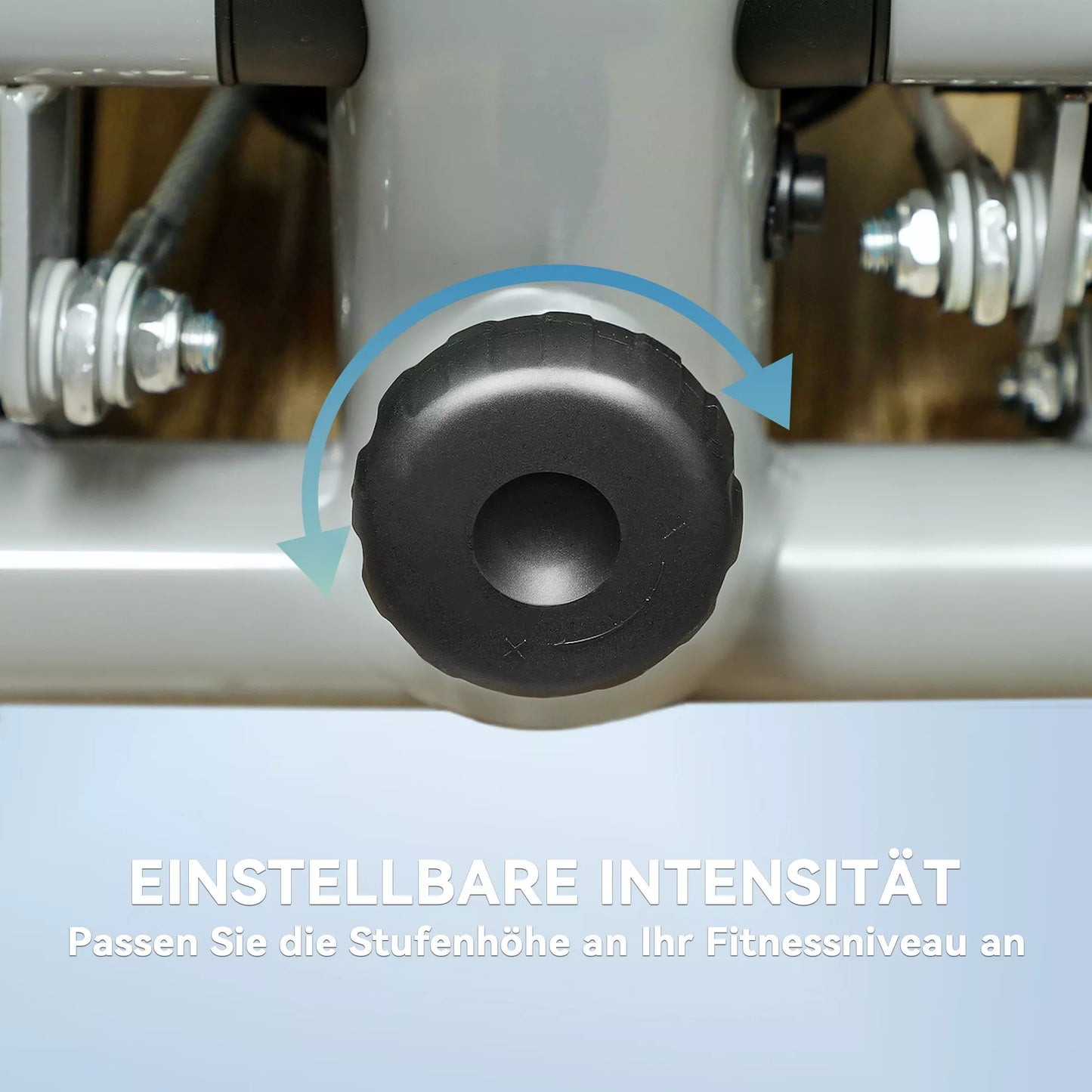2in1 Mini treniruoklis namams su Power Ropes, LCD ekranu, Up-Down Swing Stepper, 41 x 30,5 x 18,5 cm, pilkos spalvos