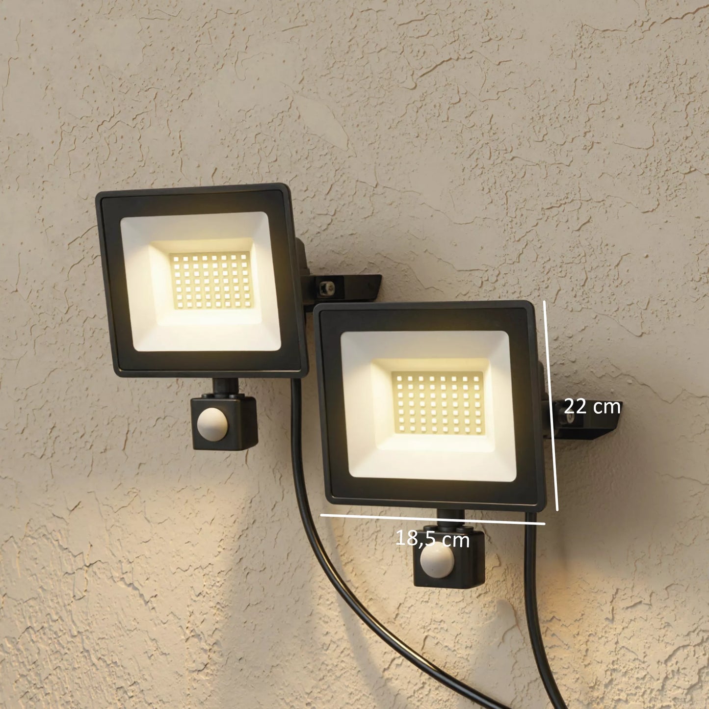 50 W darbo lempa, reguliuojama, 3 režimai, aliuminis, lankstus naudojimas, juoda