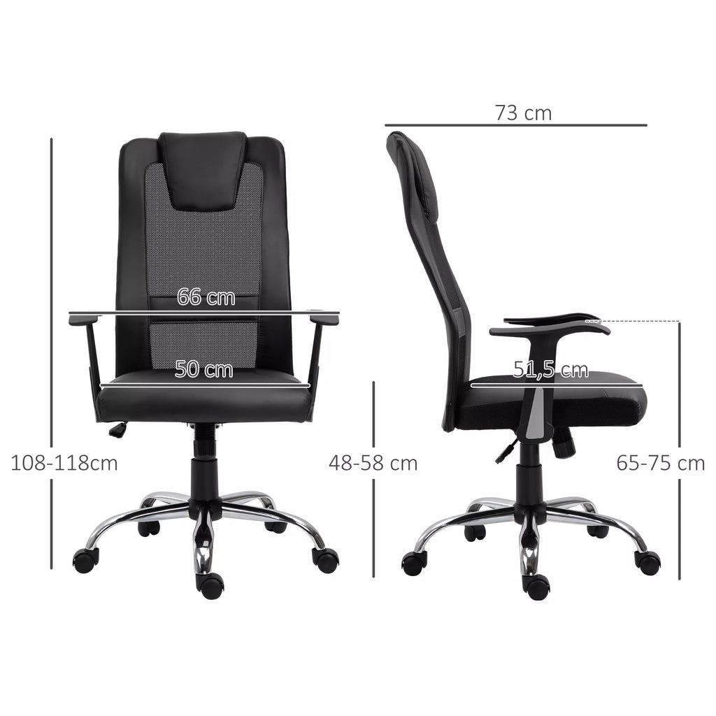 Biuro kėdė ergonomiška reguliuojamo aukščio juoda