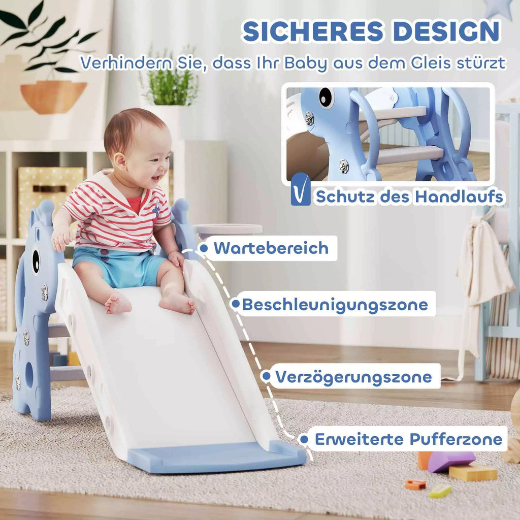 Čiuožykla vaikams Dolu 3-in-1, 1–3 metų vaikams, mėlyna