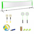 Badmintono rinkinys su tinklu, raketėmis ir kamuoliukais
