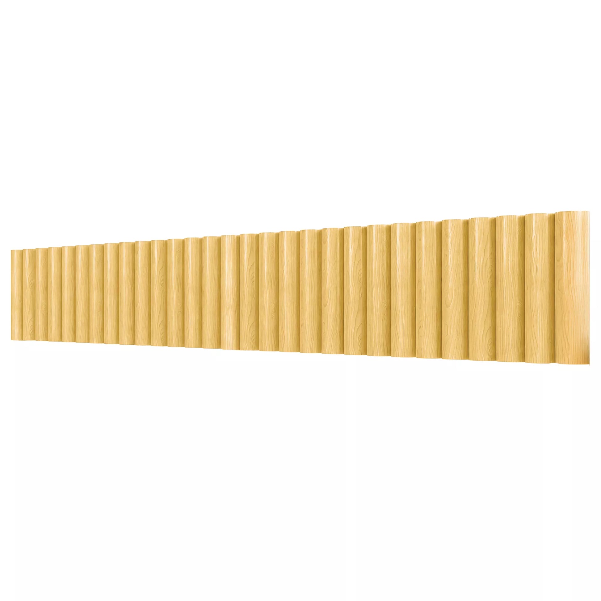 Sodo tvora, mediniai tvoros elementai gėlynams ir gyvūnų barjeras, natūralus medis, 176x30 cm, natūrali medžio spalva