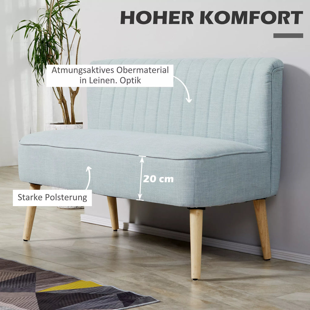 2 vietų sofa, minkšta apmušalai, lengvai prižiūrimi apmušalai, iki 150 kg, 117 x 56,5 x 77 cm, šviesiai žalia
