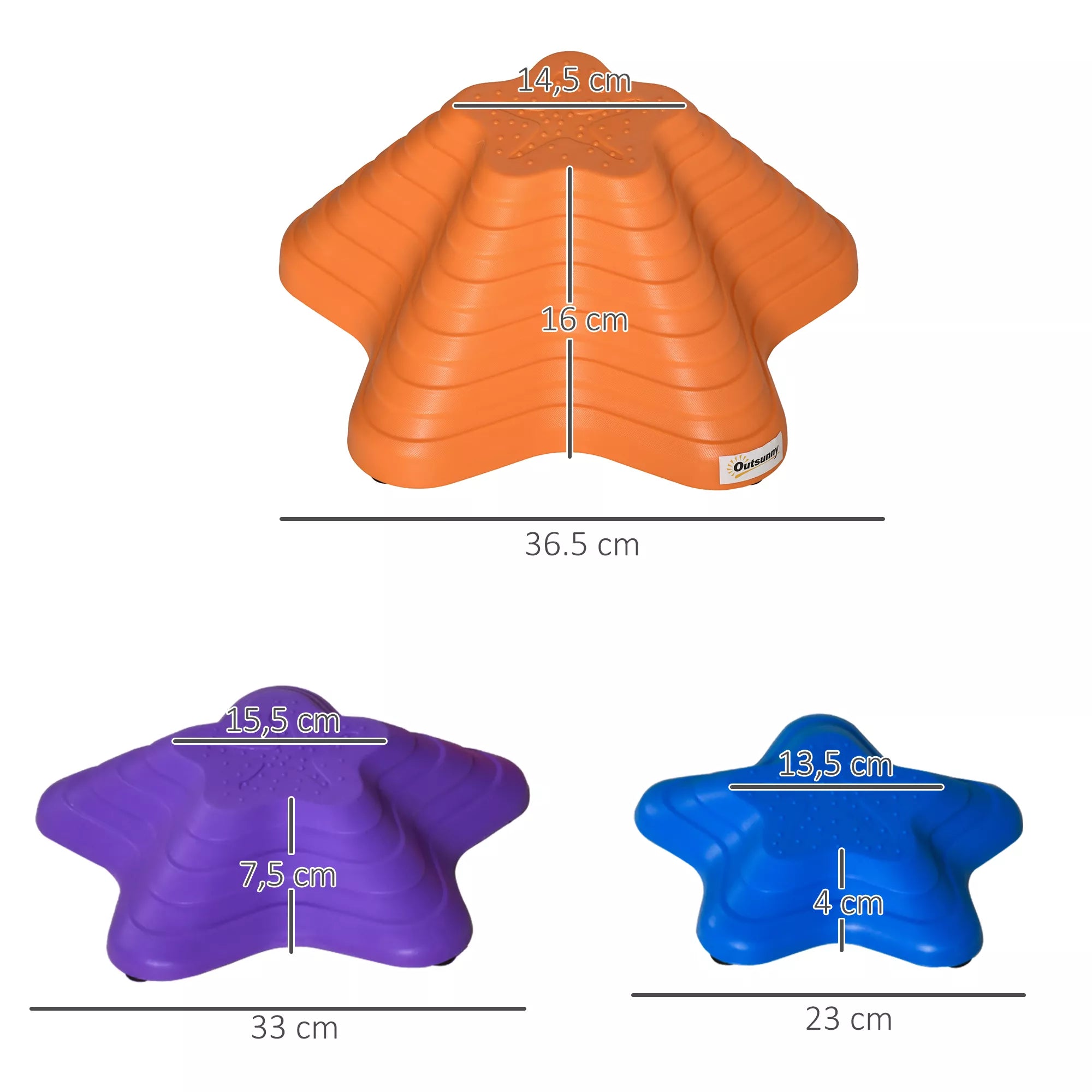 Vaikams skirtos pakopos, sukraunamos, neslidžios, 3 dydžiai, iki 80 kg, vidaus/lauko naudojimui