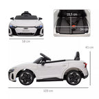 Vaikiškas elektromobilis Audi RS e-tron GT, baltas, 3-5 metų vaikams, iki 25 kg