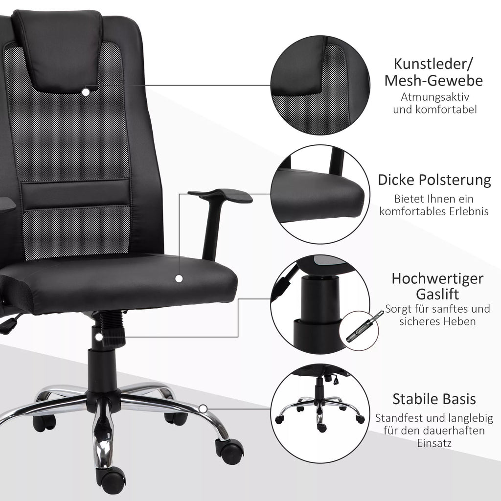 Biuro kėdė ergonomiška reguliuojamo aukščio juoda