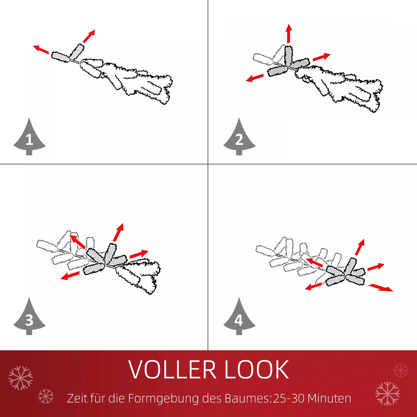Dirbtinė Kalėdų eglutė 1,8 m, PVC/PE/Metalo, Žalia, Ø120 x 180 cm