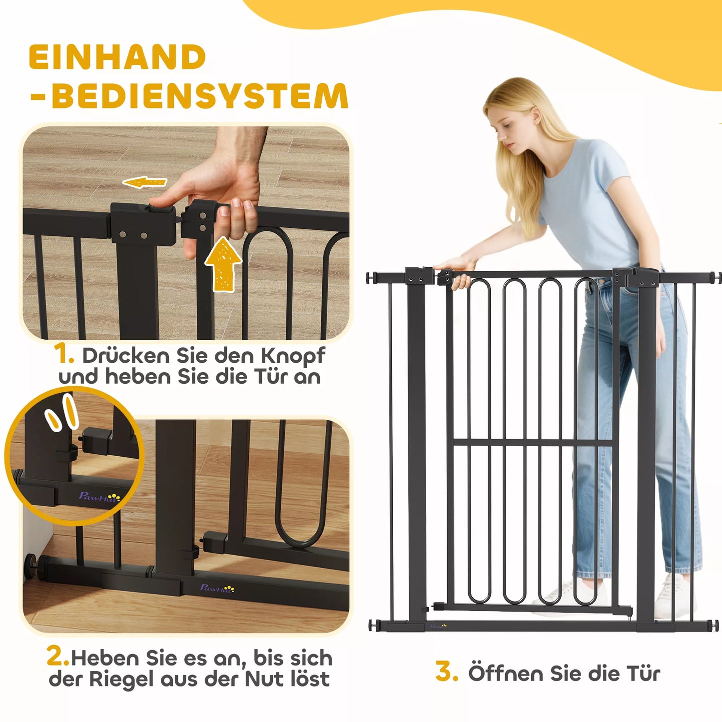 Apsauginiai varteliai šuniui, 76-104 cm, montuojami be gręžimo, varteliai laiptams