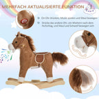 Vaikų supynės arkliukas Kūdikio supynės arkliukas su gyvūnų garsais Žaislai Rankenos 36–72 mėnesių Pliušinis Ruda 65 x 32,5 x 61 cm