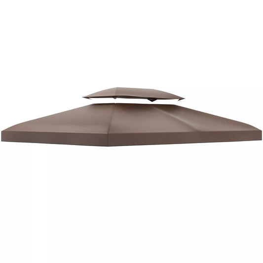 Atsarginis stogas sodo pavėsinėms 3x4 m Poliesteris Kavos spalvos
