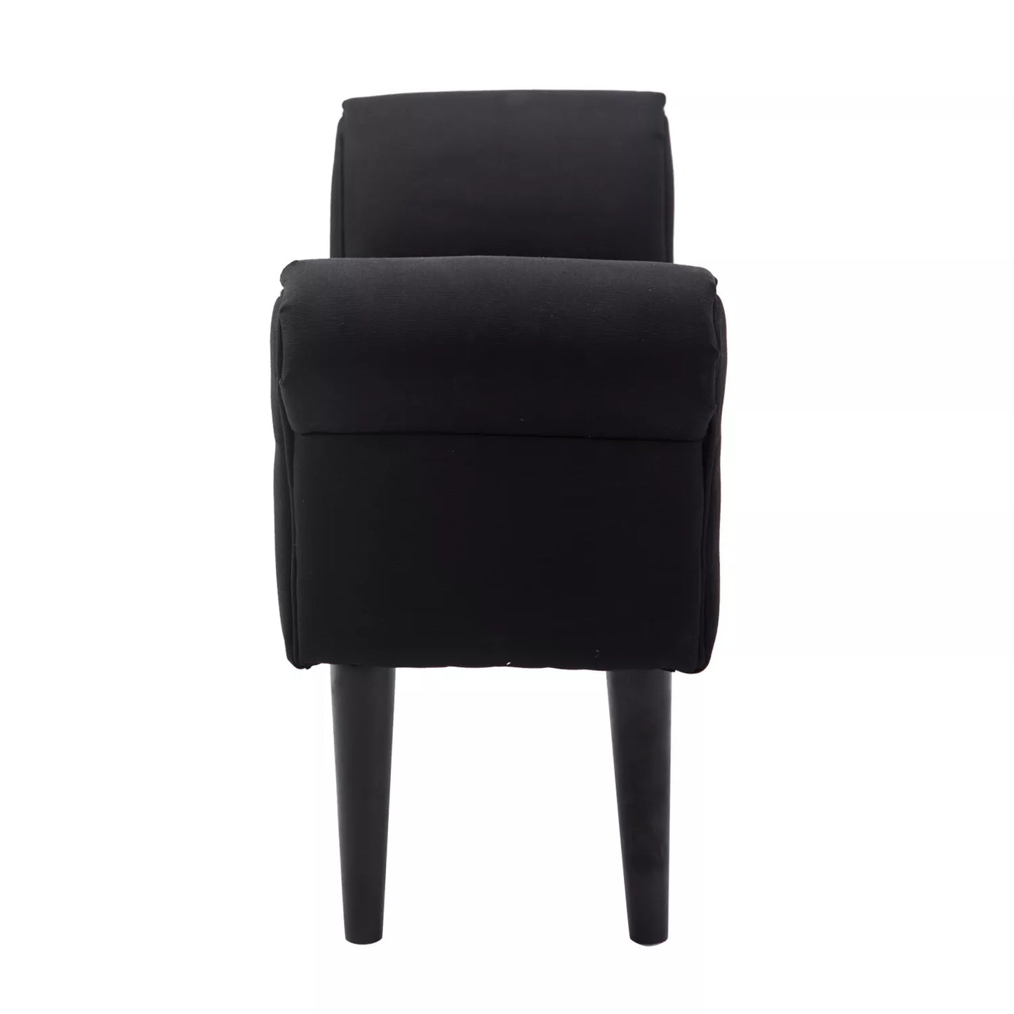 HOMCOM Sėdima suoliukas, lovos suoliukas, amžinas dizainas, minkštas apmušalas, iki 130 kg, juodas, 102 x 36 x 51 cm