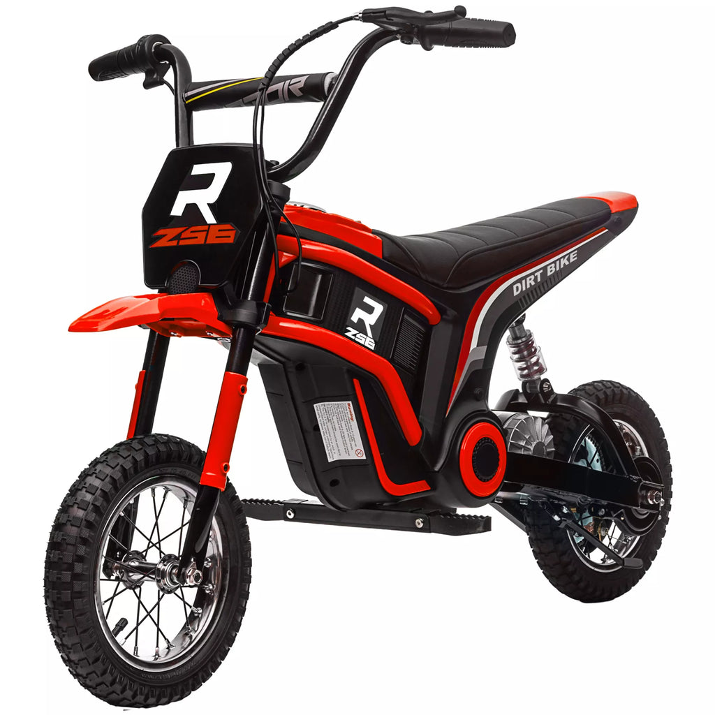 Vaikiškas elektrinis motociklas, 24V, 8–16 km/h, 8–12 metų vaikams, raudonas