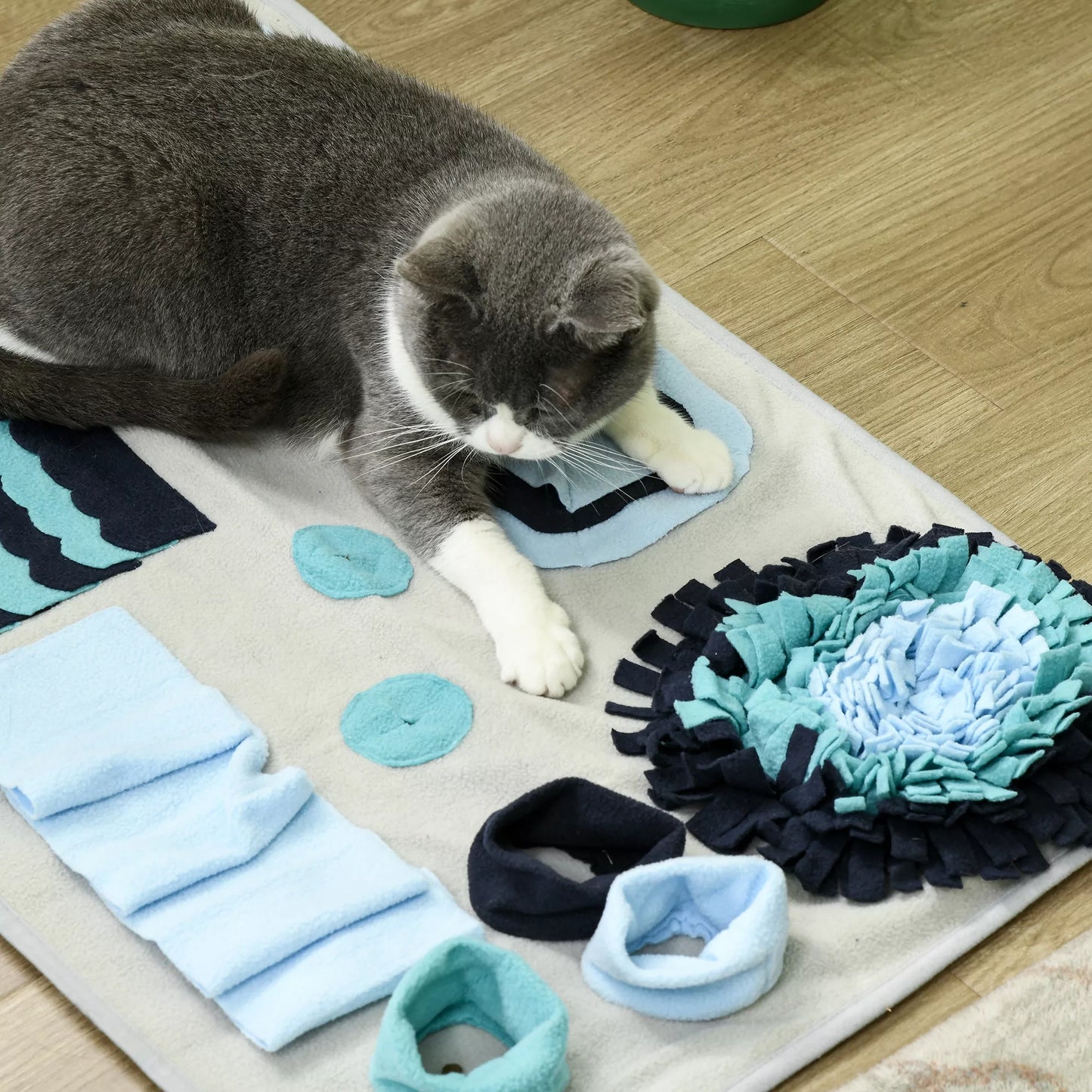 Šunų antklodė, patogi, su dekoratyviniais elementais, 74x50x5 cm, daugiaspalvė